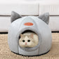 Cozy Winter Cat Bed – Deep Sleep Basket & Small Dog House Tent