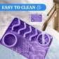 3-in-1 Slow Feeder Dog Bowl – Licking Mat for Anxiety Relief