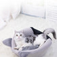Cozy Winter Cat Bed – Deep Sleep Basket & Small Dog House Tent