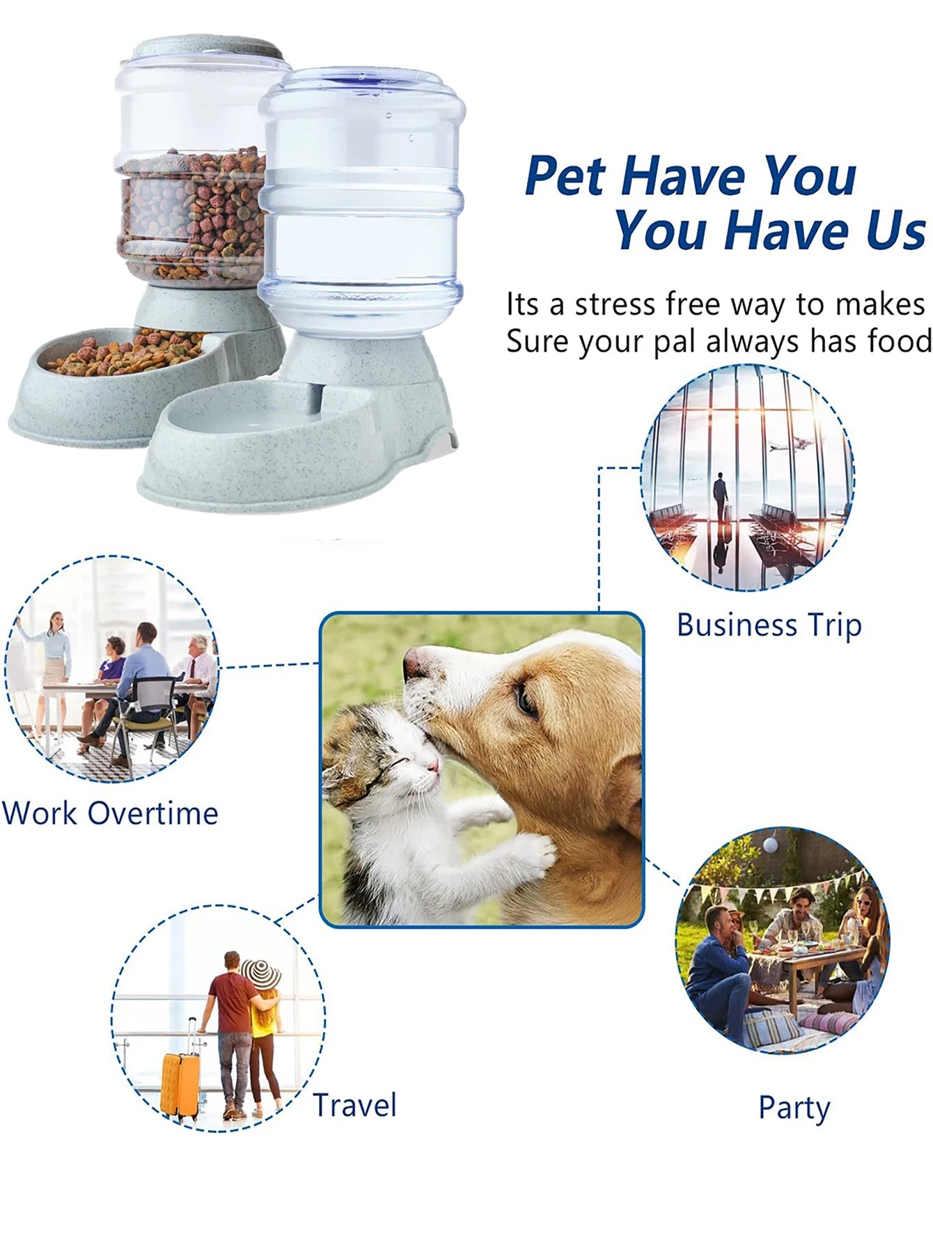 Automatic Pet Feeder & Water Dispenser – Large Capacity