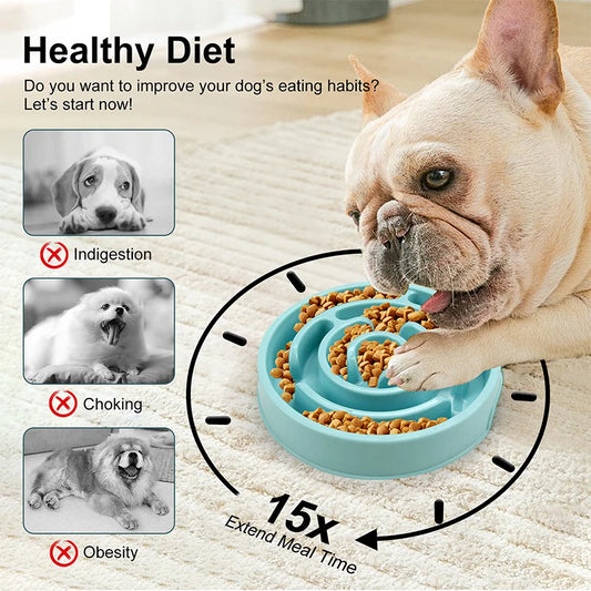 Slow Feeder Bowl for Cats & Dogs – Durable & Easy to Clean