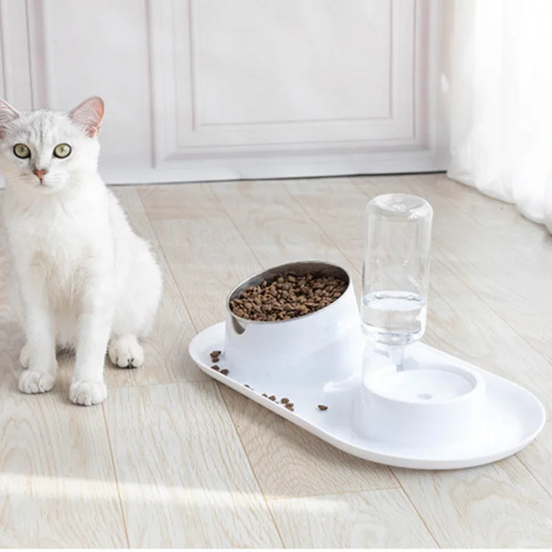 2-in-1 Pet Feeder & Water Dispenser – For Cats & Dogs
