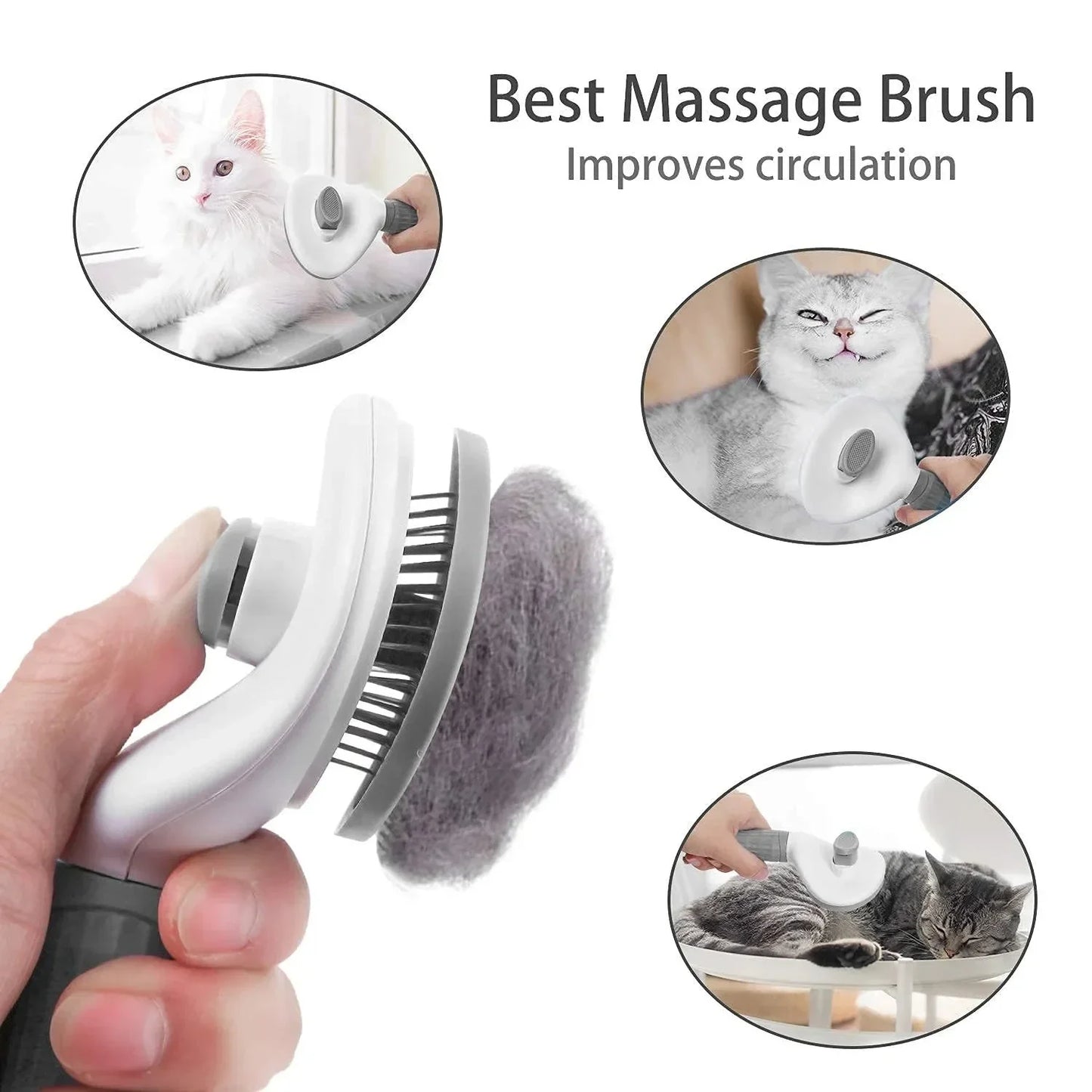 Self-Cleaning Pet Brush – Grooming Comb for Dogs & Cats