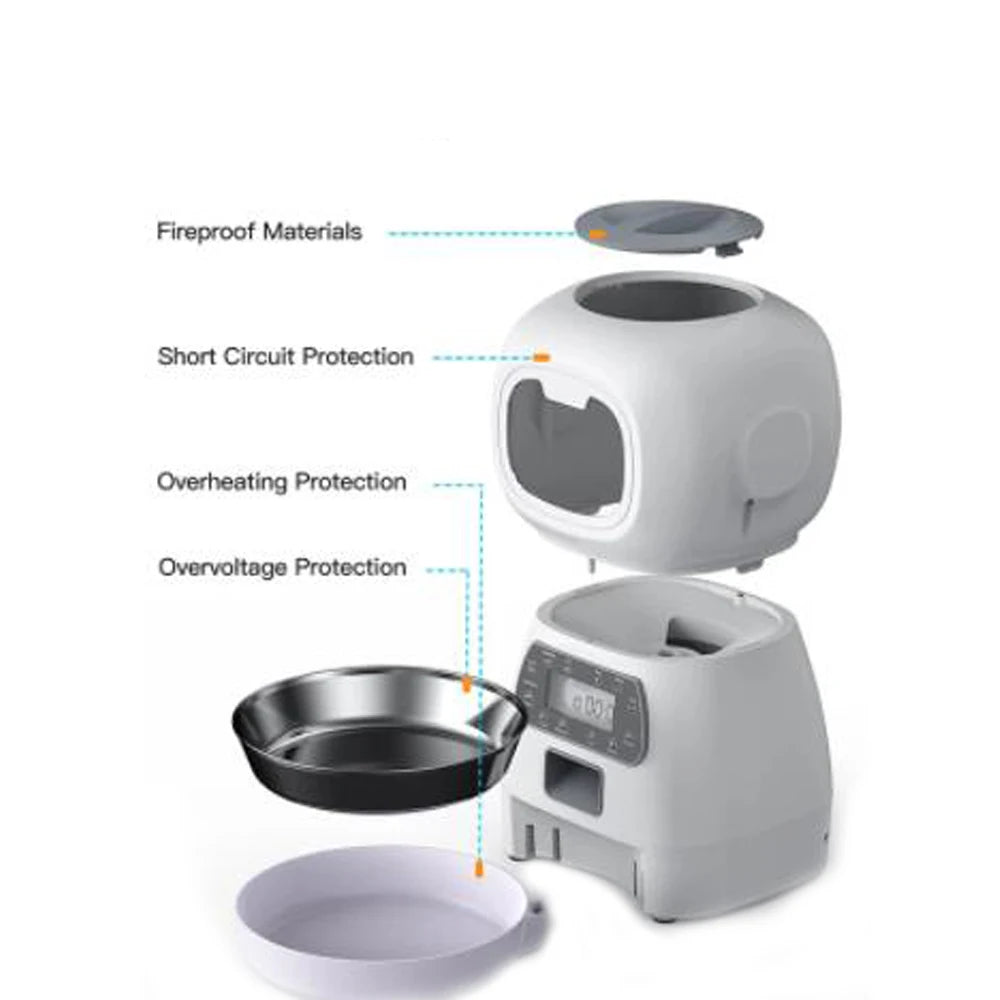 3.5L Smart Automatic Pet Feeder – Timer & Steel Bowl🐶