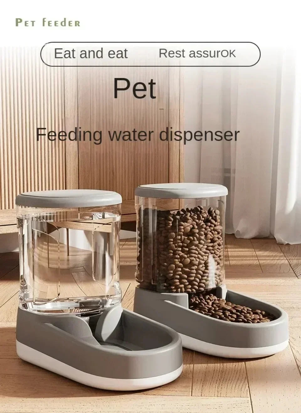 Automatic Pet Feeder & Water Dispenser – Food Bowl for Cats & Dog