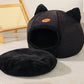 Cozy Winter Cat Bed – Deep Sleep Basket & Small Dog House Tent