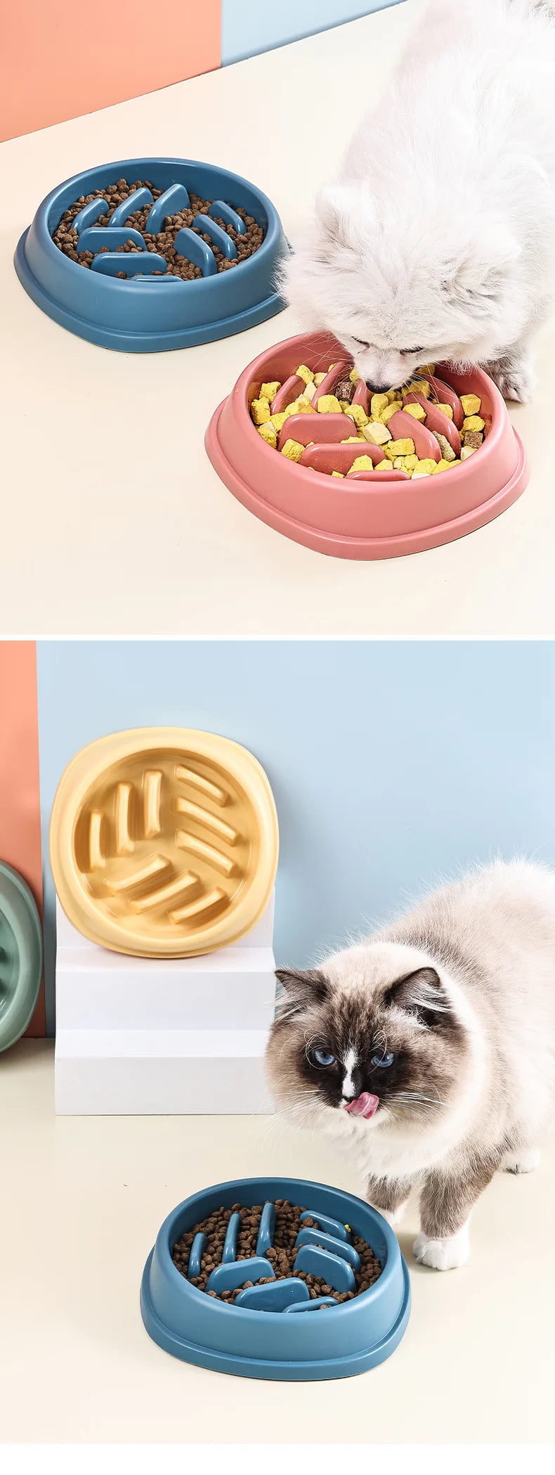 Anti-Choking Slow Feeder Bowl – Large & Non-Slip
