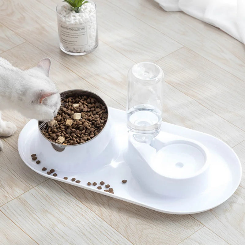 2-in-1 Pet Feeder & Water Dispenser – For Cats & Dogs