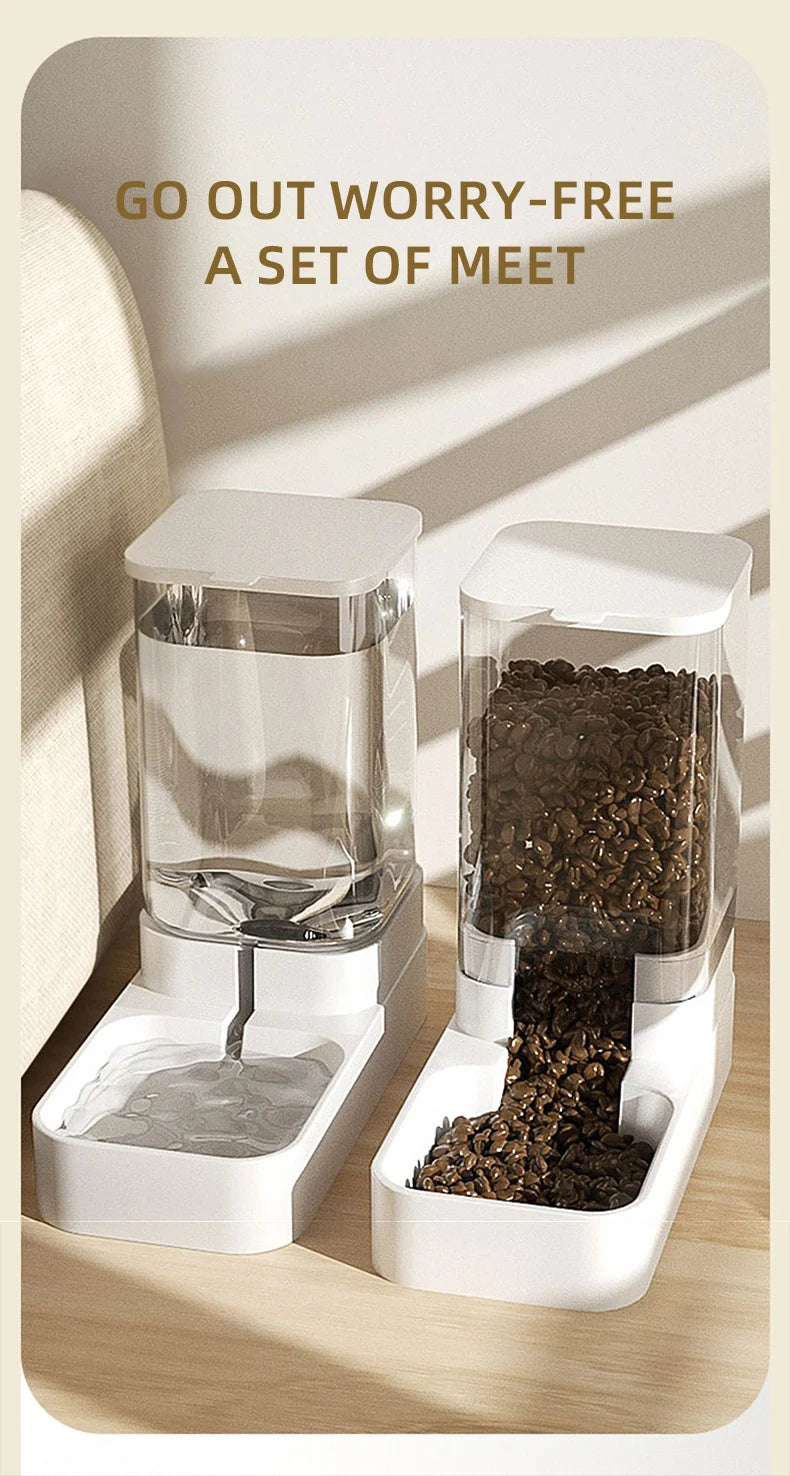 Automatic Pet Food Dispenser – Transparent Storage Bowl