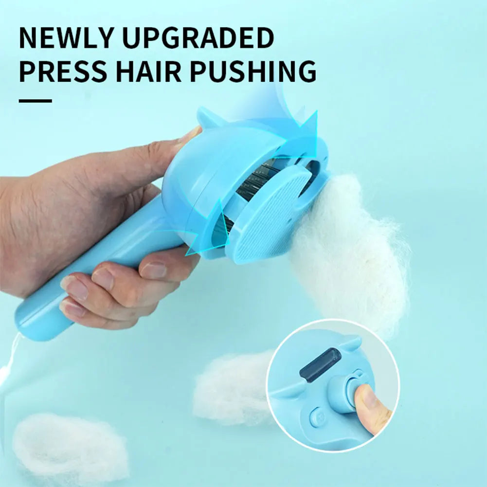 2-in-1 Cat Steam & Hair Remover Grooming Brush
