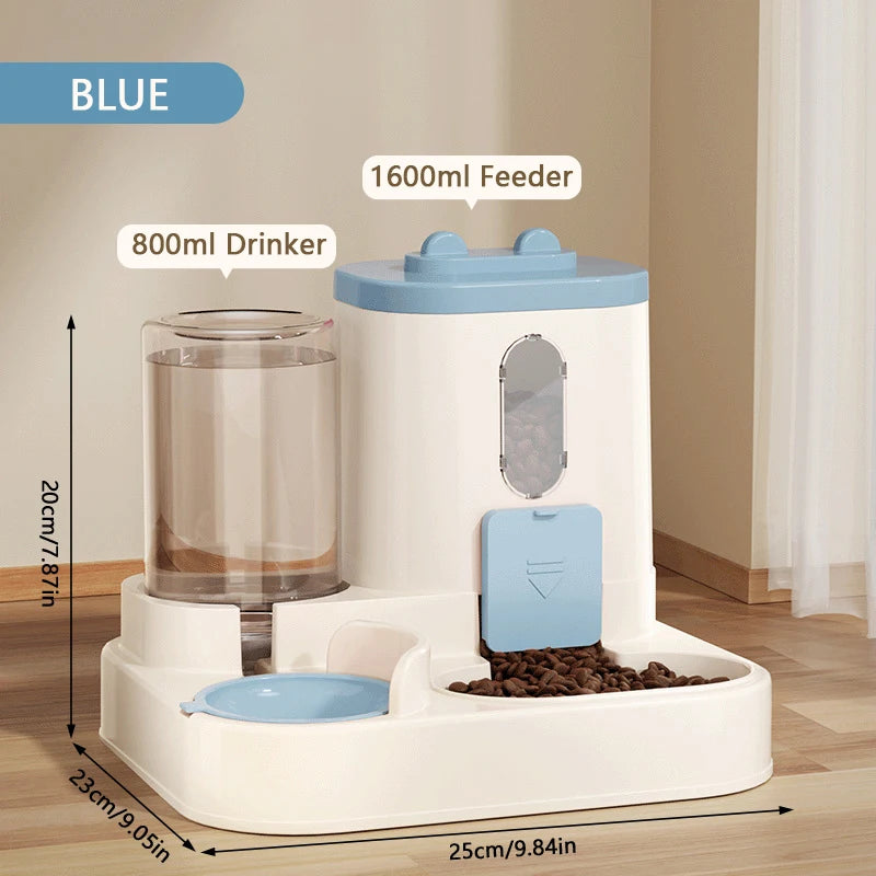 Automatic Pet Feeder & Water Fountain – Large Capacity for Cats & Dogs