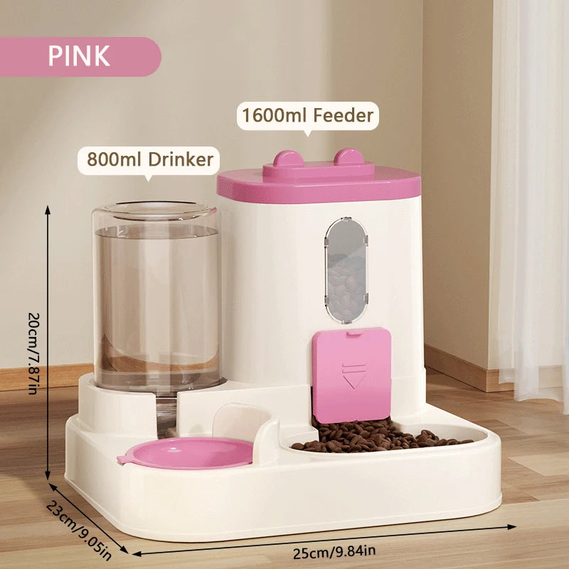 Automatic Pet Feeder & Water Fountain – Large Capacity for Cats & Dogs
