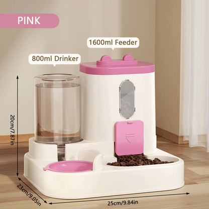 Automatic Pet Feeder & Water Fountain – Large Capacity for Cats & Dogs
