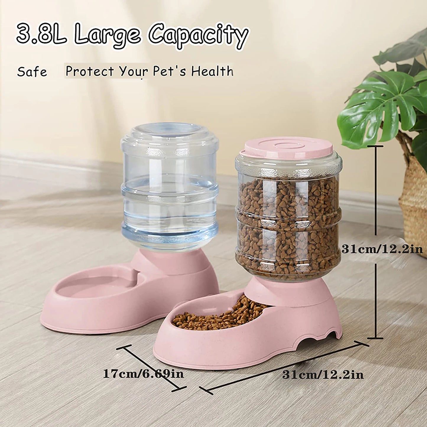 Automatic Pet Feeder & Water Dispenser – Large Capacity