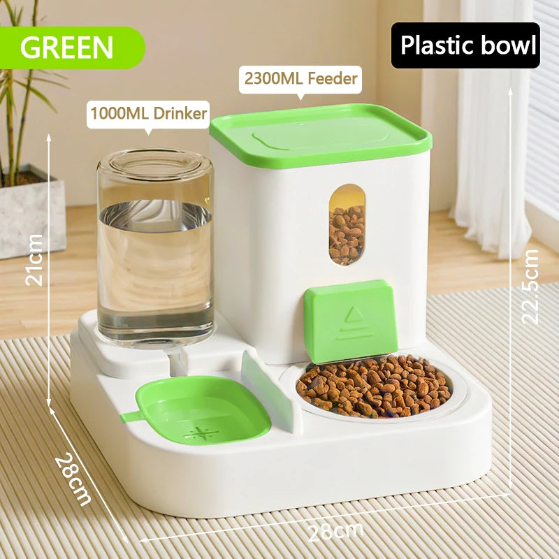 Automatic Pet Feeder & Water Fountain – Large Capacity for Cats & Dogs