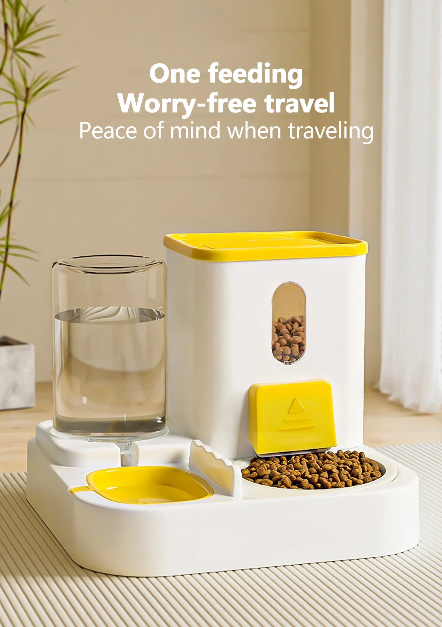 Automatic Pet Feeder & Water Fountain – Large Capacity for Cats & Dogs