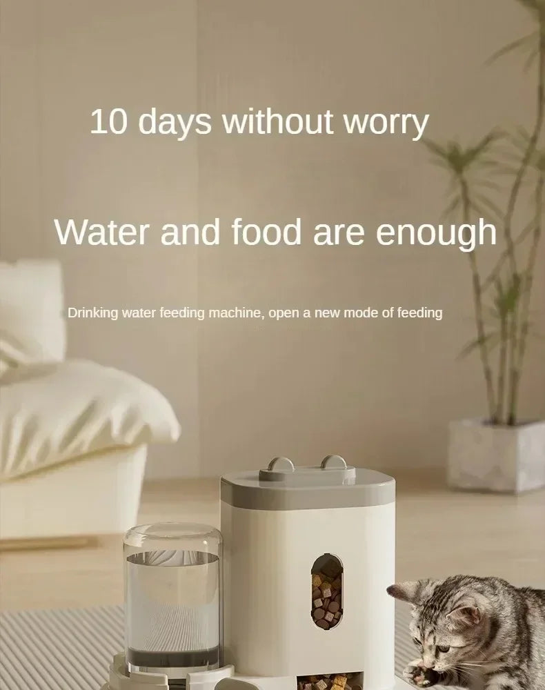 Automatic Pet Feeder & Water Fountain – Large Capacity Storage