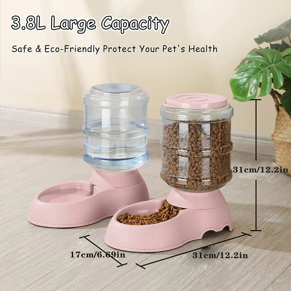 Automatic Pet Feeder & Water Dispenser – Large Capacity