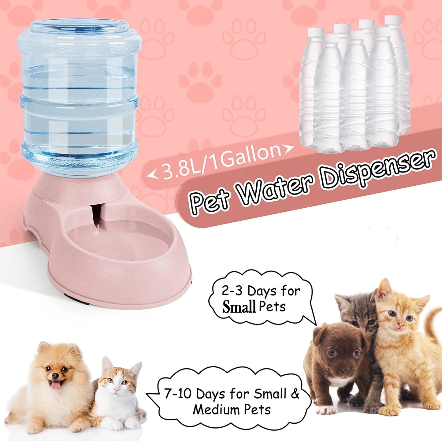 Automatic Pet Feeder & Water Dispenser – Large Capacity