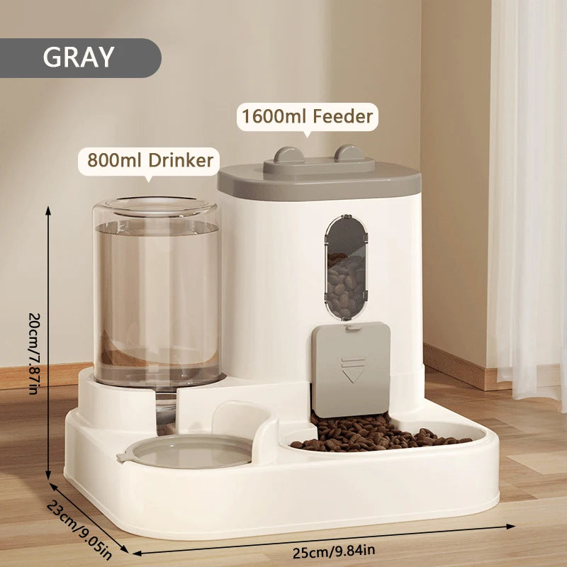 Automatic Pet Feeder & Water Fountain – Large Capacity for Cats & Dogs