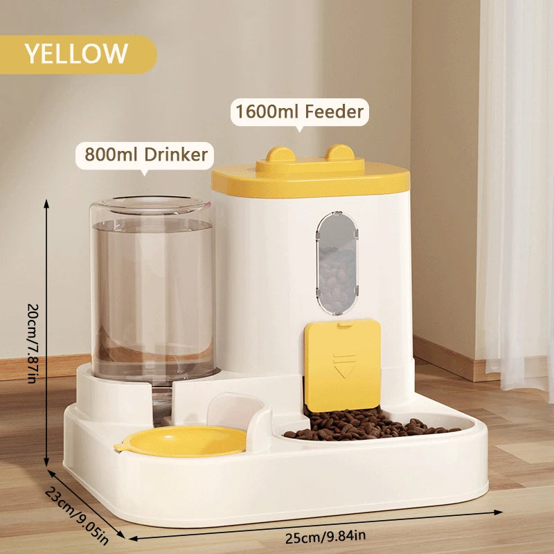 Automatic Pet Feeder & Water Fountain – Large Capacity for Cats & Dogs