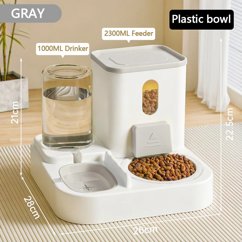 Automatic Pet Feeder & Water Fountain – Large Capacity for Cats & Dogs