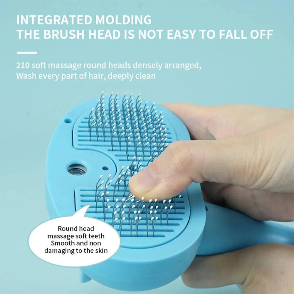 Rechargeable Cat Grooming Brush – Spray, Massage & Easy Clean🐶